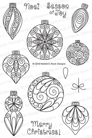 Newton's Nook BEAUTIFUL BAUBLES Clear Stamp Set