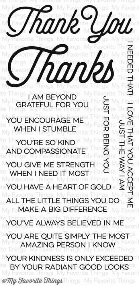 My Favorite Things KIND THANKS Clear Stamp Set