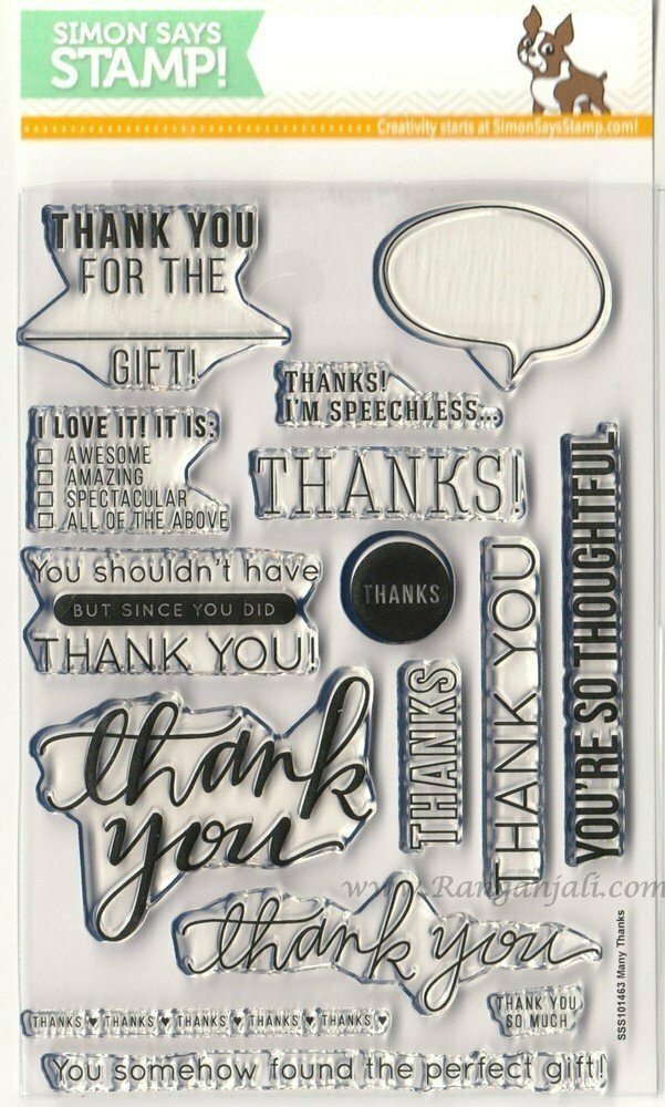 Simon Says Stamp MANY THANKS Clear Stamp Set
