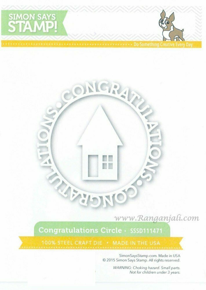 Simon Says Stamp CONGRATULATIONS CIRCLE Wafer Dies