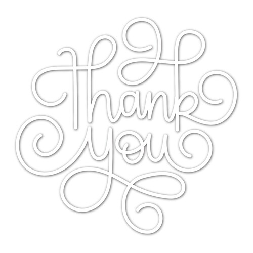 Simon Says Stamp LARGE THANK YOU SWIRL Die Set