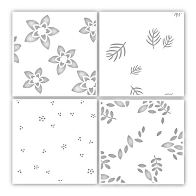 Simon Says Stamp WINTER FLORAL LAYERING Stencil Set
