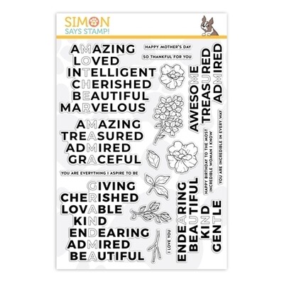 Simon Says Stamp INCREDIBLE WOMAN Clear Stamp Set