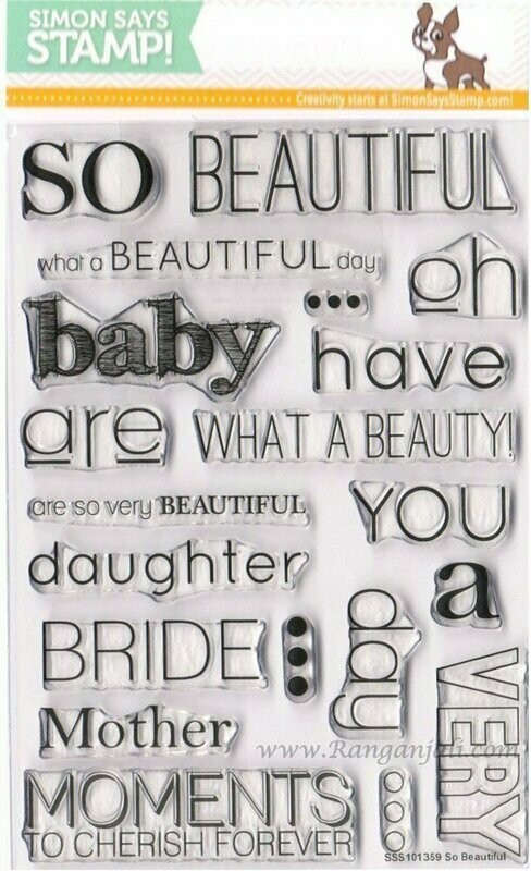 Simon Says Stamp SO BEAUTIFUL Clear Stamp Set