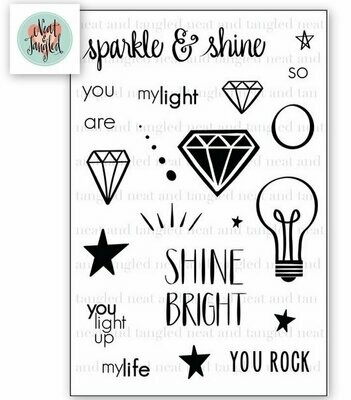 Neat &amp; Tangled SPARKLE AND SHINE Clear Stamp Set