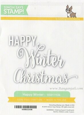 Simon Says Stamp HAPPY WINTER and CHRISTMAS Wafer Dies