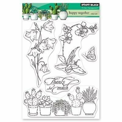 Penny Black HAPPY TOGETHER Clear Stamp Set