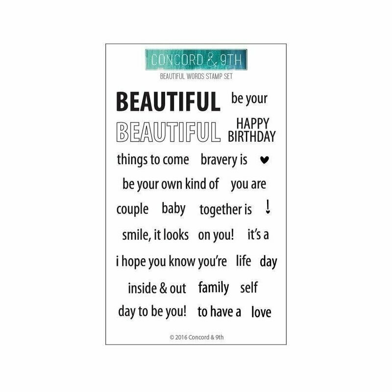 Concord &amp; 9th BEAUTIFUL WORDS Stamp Set