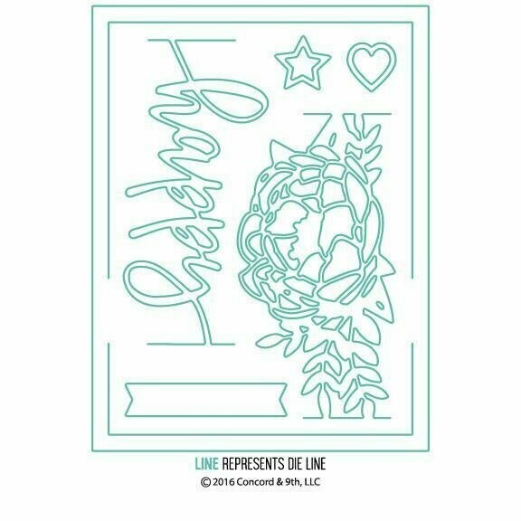Concord &amp; 9th HAPPY CARD FRAME Die Set