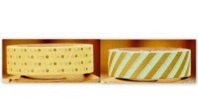 Tree In Art MINT GOLD STRIPES Washi Tape Set