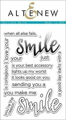 Altenew HALFTONE SMILE Clear Stamp Set