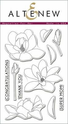 Altenew MAGNOLIAS FOR HER Clear Stamp Set