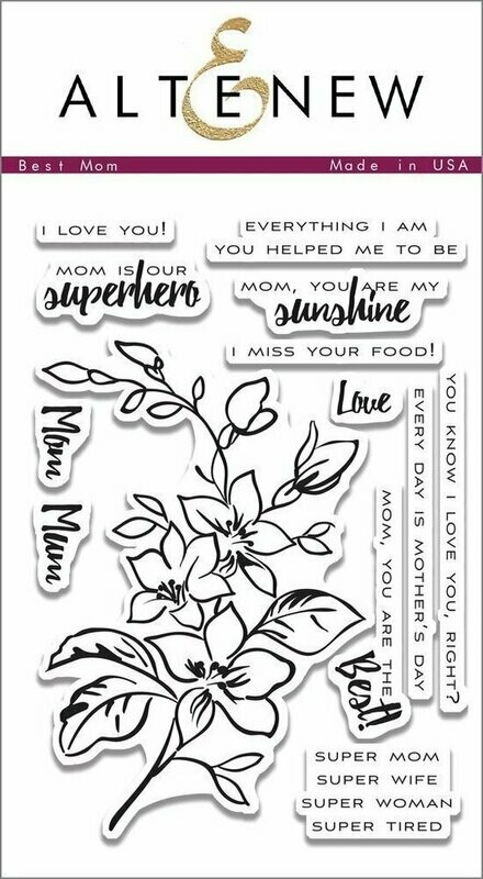 Altenew BEST MOM Clear Stamp Set