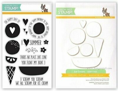 Simon Says Stamp SCREAM FOR ICE CREAM Coordinating Die &amp; Stamp Set