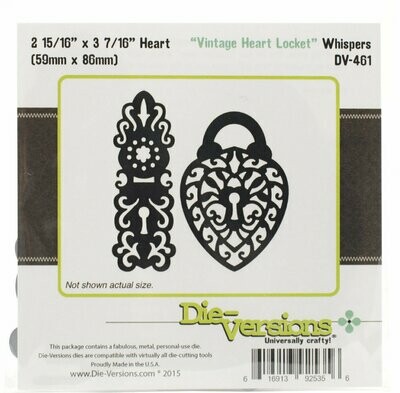 Die-Versions VICTORIAN HEART LOCKET Whispers Die