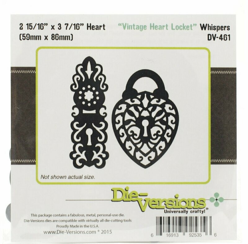 Die-Versions VICTORIAN HEART LOCKET Whispers Die