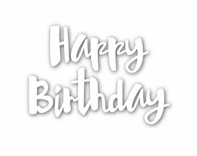 Simon Says Stamp PAINTED HAPPY BIRTHDAY  Die Set