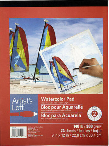 Artist&#39;s Loft 9&quot; x 12&quot; Watercolor Paper Pad 300gsm