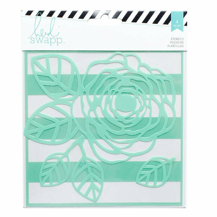 Heidi Swapp FLOWER Mixed Media Stencil 6X6