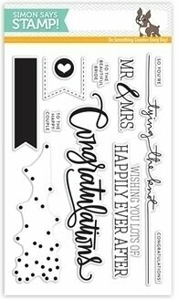 Simon Says Stamp CONGRATULATIONS Clear Stamp Set