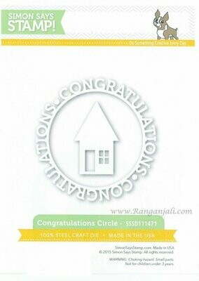 Simon Says Stamp CONGRATULATIONS CIRCLE Wafer Dies