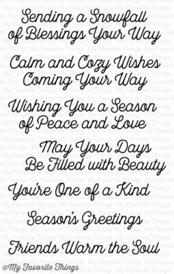 My Favorite Things SNOWFALL OF BLESSINGS Clear Stamp Set