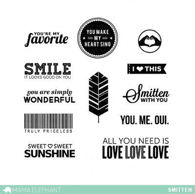 Mama Elephant SMITTEN Clear Stamp Set