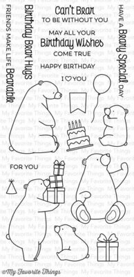 My Favorite Things BIRTHDAY BEAR Clear Stamp Set