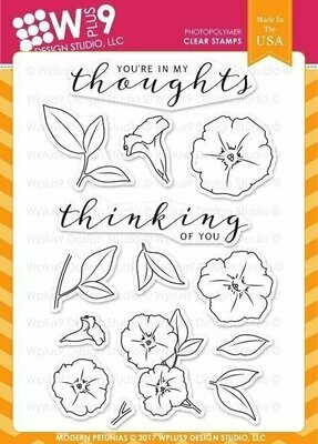 Wplus9 MODERN PETUNIAS Clear Stamp Set