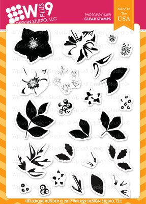 Wplus9 HELLEBORE BUILDER Clear Stamp Set