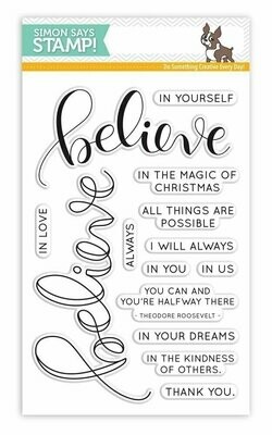 Simon Says Stamp BELIEVE Clear Stamp Set