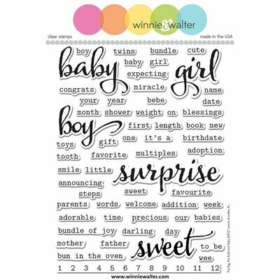 Winnie &amp; Walter THE BIG THE BOLD AND BABY Clear Stamp Set