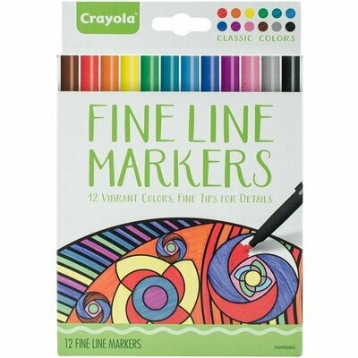 Crayola CLASSIC COLORS Fine Line Marker Set