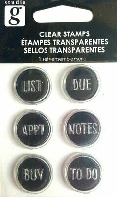 Studio G PLANNER 1 Clear Mini Stamp Set