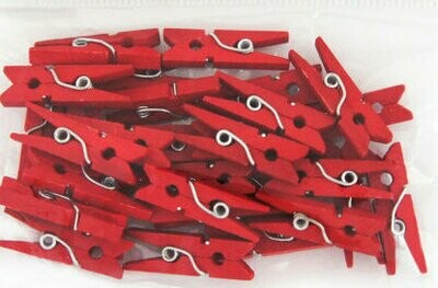 Mini RED Crafts Clothespins 5/pkg