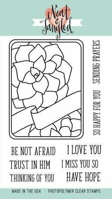 Neat &amp; Tangled SUCCULENT Journaling Card Clear Stamp