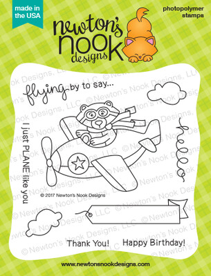 Newton&#39;s Nook WINSTON TAKES FLIGHT Clear Stamp Set