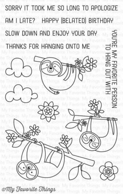My Favorite Things SWEET SLOTHS Clear Stamp Set