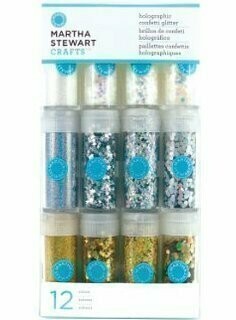 Martha Stewart HOLOGRAPHIC Glitter 12 Pack