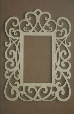 Decorative SQUARE Frame Laser Cut Wood Veneer Shapes