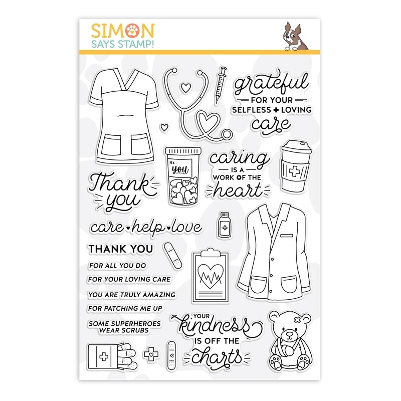 Simon Says Stamp WORK OF THE HEART Clear Stamp Set