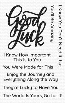 My Favorite Things GOOD LUCK GREETINGS Clear Stamp Set