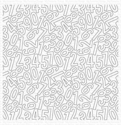 My Favorite Things NUMBER JUMBLE BACKGROUND Cling Stamp