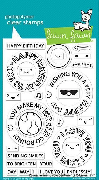Lawn Fawn REVEAL WHEEL CIRCLE SENTIMENTS Stamp Set