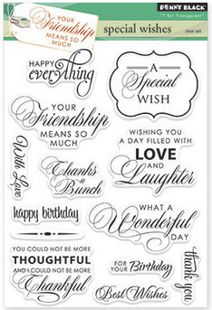 Penny Black SPECIAL WISHES Clear Stamp Set