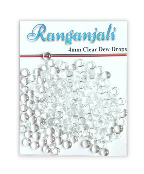 Ranganjali Small CLEAR DEW DROPS 200 (4mm)