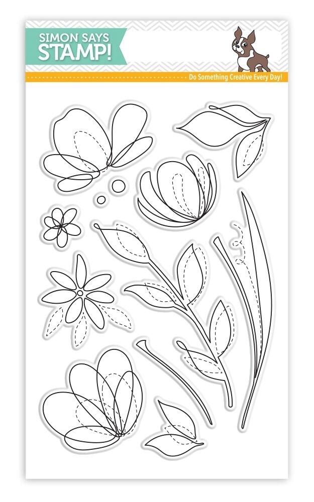 Simon Says Stamps SPRING FLOWERS Clear Stamp Set