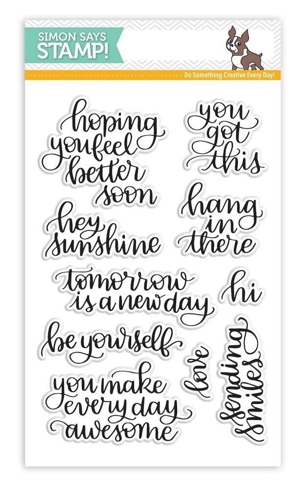 Simon Says Stamp HANDLETTERED ENCOURAGEMENT New Beginning Clear Stamp Set