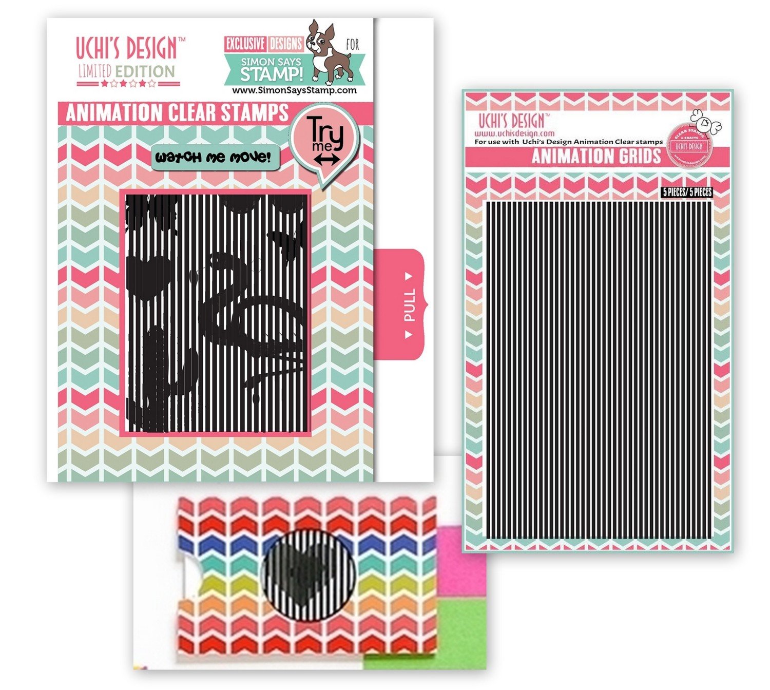 SSS Uchi's Design ANIMATION Clear Stamp Set Bundle