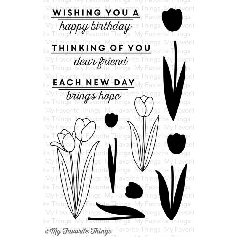 My Favorite Things SPRING TULIPS Clear Stamp Set